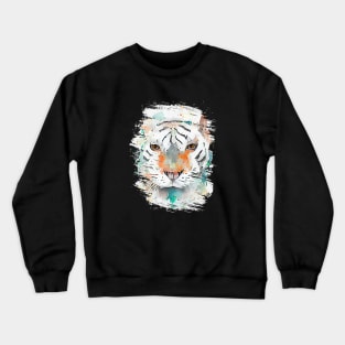 Tiger Wild Animal Nature Watercolor Art Painting Crewneck Sweatshirt